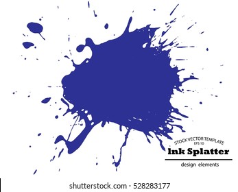 Abstract Ink splash background, grunge vector design template - paint brush
