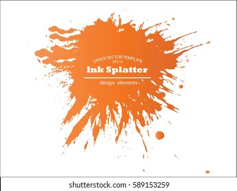 Abstract Ink splash background, grunge vector design template - paint brush