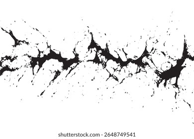 Abstract Ink Splash Line – Horizontal Grunge Drip Effect
