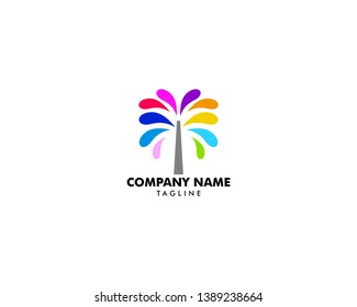 Abstract ink splash logo concept template