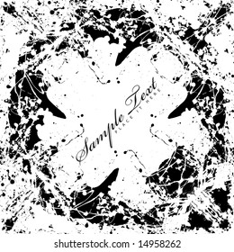 Abstract ink splat border with room to add your own text