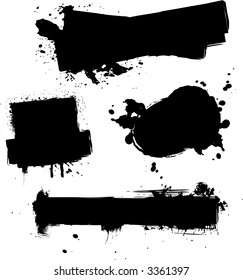 abstract ink splat designs with room for sample text