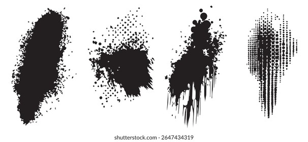 Abstract Ink Splatter Backgrounds 4 HighRes Images.