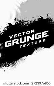 abstrakte Tinte Schmutzspritzer grungy Poster in schwarz weiß Farbvektor