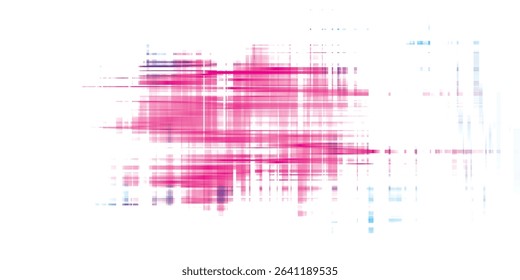 Abstract ink stained effect from defect printing on white paper graphic illustration.