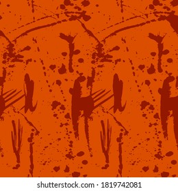 Abstract Ink Stains Splashes Splatters Repeating Vector Pattern Isolated Background