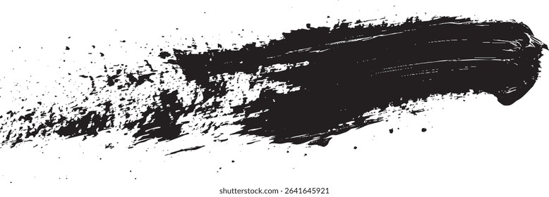 Abstract ink stroke brushstroke design element graphic for creative concepts modern decorative artistic textured background