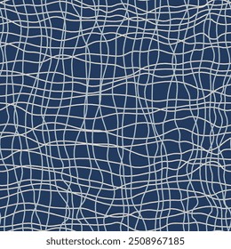 Abstract ink wavy lines seamless pattern. Stripe texture with textured irregular lines. Great for textile, fabric, wallpaper, wrapping, scrapbook and packaging