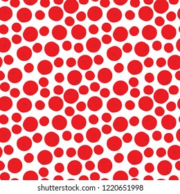 abstract inkbrush red cranberries simple repeating vector pattern,use for textile print, party invitation,packaging,menu design,scrapbooking,template,holiday,surface
