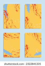 abstract inky art background cover