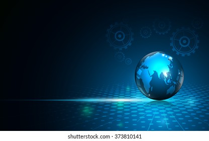 abstract innovation background global networking connection engine system working design