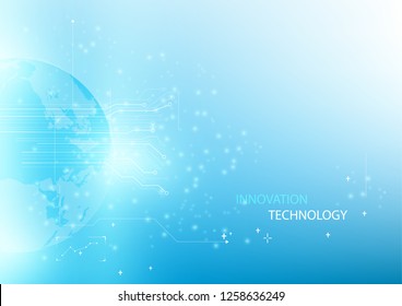 Abstract innovation and technology concept with arrow and circuit design concept background. Vector illustration.
 