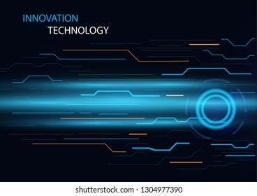 Abstract innovation and technology concept with circuit lines design concept background. Vector illustration.
 