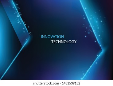 Abstract innovation and technology concept with the lighting arrow design concept background. Vector illustration.