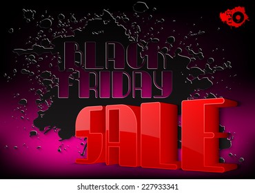 Abstract inscription Black Friday