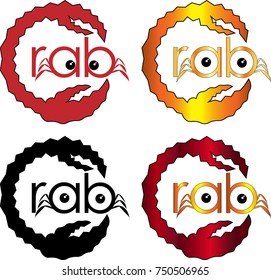 abstract inscription with crab claws / crab / menu or business logo