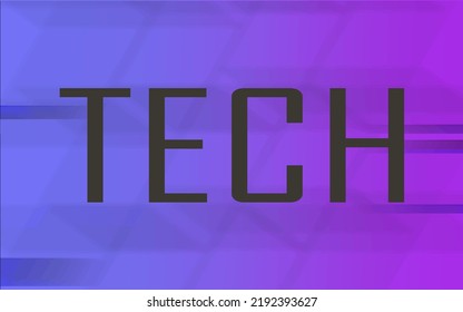 abstract inscription tech on a purple blurred background made in a creative design high resolution 10k