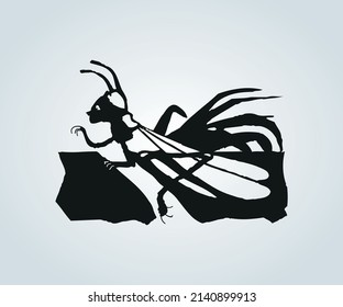 Insectos abstractos con técnicas de sombreado para la ilustración