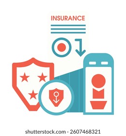 Abstract Insurance Icons and Elements