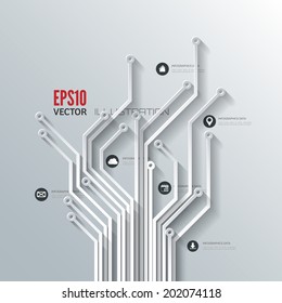 Abstract integrated circuit. Business background.