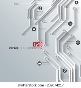 Abstract integrated circuit. Business background.