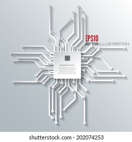 Abstract integrated circuit. Business background.