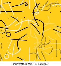 Abstract interesting pattern with chaotic hand draw line.