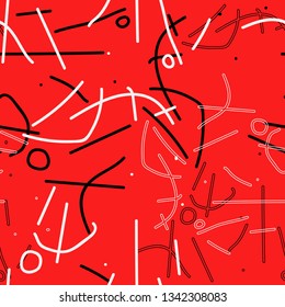 Abstract interesting pattern with chaotic hand drawn lines.
