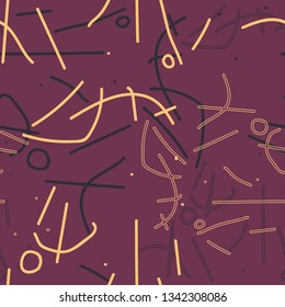 Abstract interesting pattern with chaotic hand drawn lines.