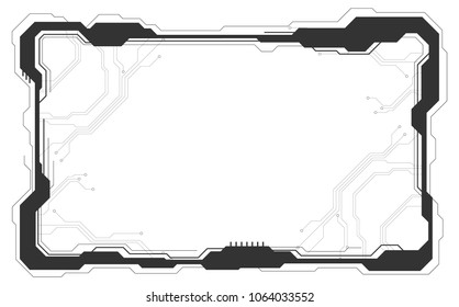 Abstract interface circuit board technology, vector background