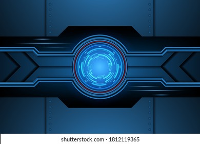abstract interface futuristic door technology. background vector illustration