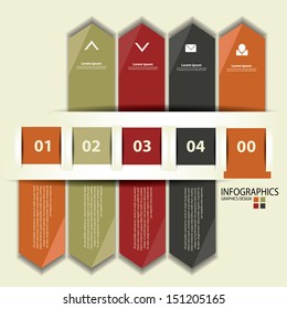 Abstract interface process infographics template, Vector