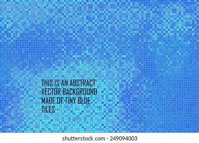 abstract interior background with thousands of blue vector tiles