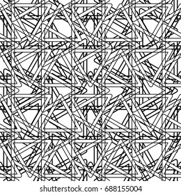 Abstract Interlocked geometric pattern. Pattern can be used for wallpaper, cover fills, web page background, surface textures. Vector linen texture.