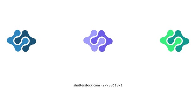  Abstract Interlocking S Shape Connection Logo Template for Corporate Identity