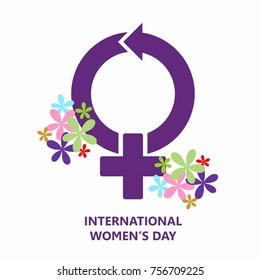 Abstract international woman's day poster