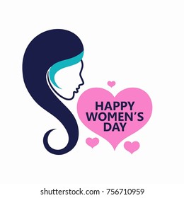 Abstract international woman's day poster