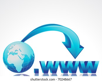 abstract internet concept with globe