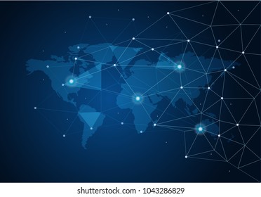 abstract internet connection network technology graphic design. concept background