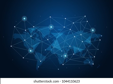 abstract internet connection network technology graphic design. concept background