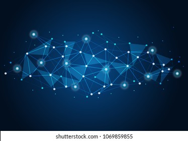 abstract internet connection network technology graphic design. concept background