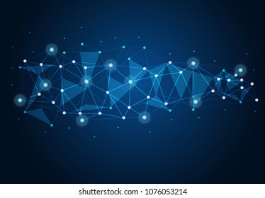 abstrakte Internet-Verbindung Netzwerk-Technologie Grafikdesign. Konzepthintergrund