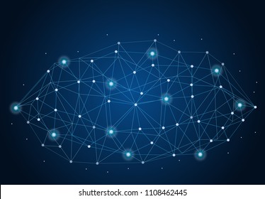 abstract internet connection network technology graphic design. concept background