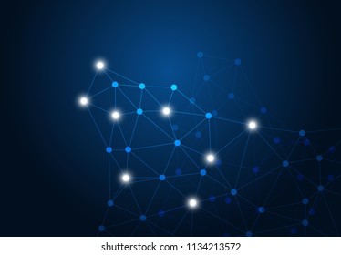 abstract internet connection network technology graphic design. concept background