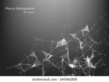 Abstract Internet connection and technology graphic design.  background with triangular cells for design with polygons on a dark background.