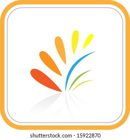 Ícone abstrato da Internet. Conjunto de cores. Simplesmente mude. Ilustração vetorial.