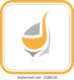 Icono abstracto de Internet. Ilustración vectorial.