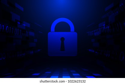 Abstract internet security and technology concept background