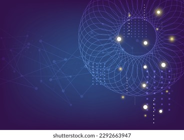 Abstract internet signal connection design. Global online network telecommunication background. Communication technology graphic vector