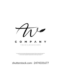 An abstract interpretation of the letters AW, perfect for creative and artistic projects.